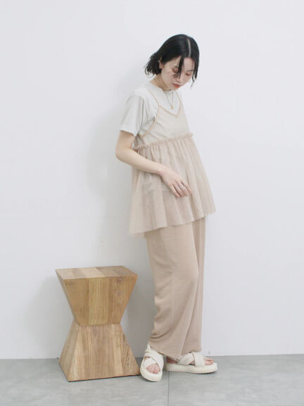 ラメTシャツ（サックスブルー/キナリ/ＴＯＰグレー）｜Samansa Mos2 blue（サマンサモスモス ブルー）通販