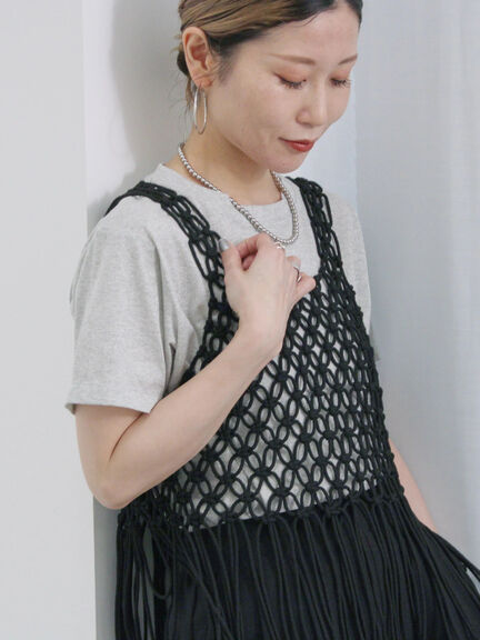 ラメTシャツ（サックスブルー/キナリ/ＴＯＰグレー）｜Samansa Mos2 blue（サマンサモスモス ブルー）通販