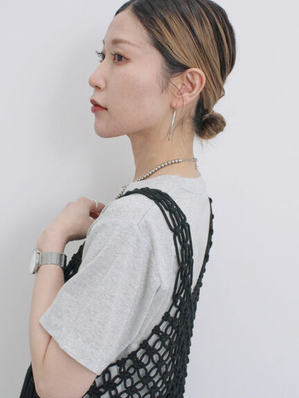 ラメTシャツ（サックスブルー/キナリ/ＴＯＰグレー）｜Samansa Mos2 blue（サマンサモスモス ブルー）通販