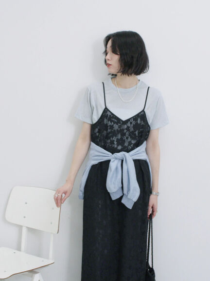 ラメTシャツ（サックスブルー/キナリ/ＴＯＰグレー）｜Samansa Mos2 blue（サマンサモスモス ブルー）通販