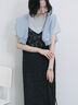 ラメTシャツ（サックスブルー/キナリ/ＴＯＰグレー）｜Samansa Mos2 blue（サマンサモスモス ブルー）通販