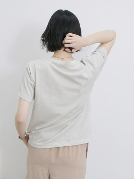 ラメTシャツ（サックスブルー/キナリ/ＴＯＰグレー）｜Samansa Mos2 blue（サマンサモスモス ブルー）通販