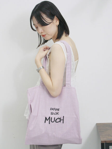 【Made in India】アソートロゴ刺繍トート（ピンク/オレンジ/サックスブルー/ブルー）｜Samansa Mos2 blue（サマンサモスモス ブルー）通販