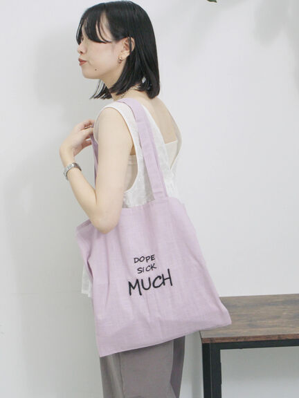 【Made in India】アソートロゴ刺繍トート（ピンク/オレンジ/サックスブルー/ブルー）｜Samansa Mos2 blue（サマンサモスモス ブルー）通販