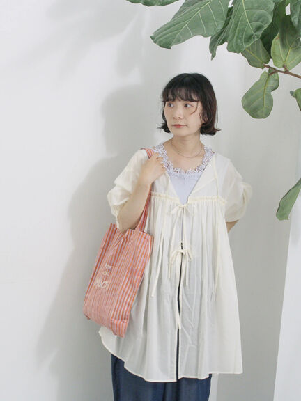 【Made in India】アソートロゴ刺繍トート（ピンク/オレンジ/サックスブルー/ブルー）｜Samansa Mos2 blue（サマンサモスモス ブルー）通販