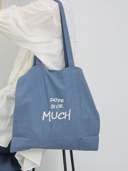【Made in India】アソートロゴ刺繍トート（ピンク/オレンジ/サックスブルー/ブルー）｜Samansa Mos2 blue（サマンサモスモス ブルー）通販