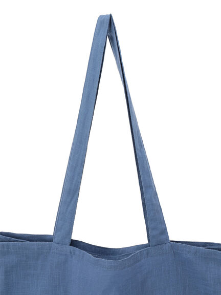 【Made in India】アソートロゴ刺繍トート（ピンク/オレンジ/サックスブルー/ブルー）｜Samansa Mos2 blue（サマンサモスモス ブルー）通販