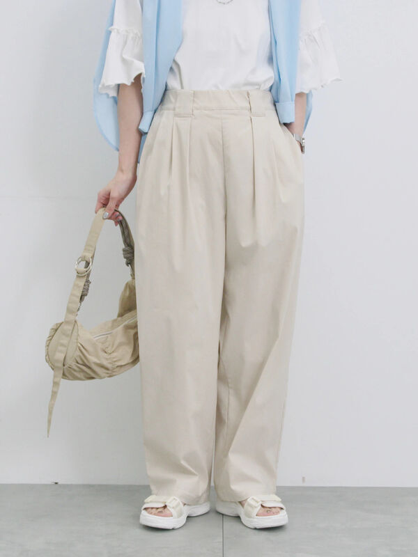 セール】 ストレッチタックカーブパンツ（チャコールグレー/ライト