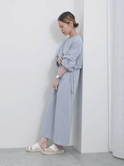 クロップドレイヤードワンピース（チャコールグレー/サックスブルー/キナリ）｜Samansa Mos2 blue（サマンサモスモス ブルー）通販