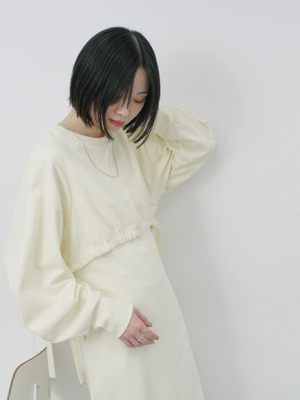 クロップドレイヤードワンピース（チャコールグレー/サックスブルー/キナリ）｜Samansa Mos2 blue（サマンサモスモス ブルー）通販