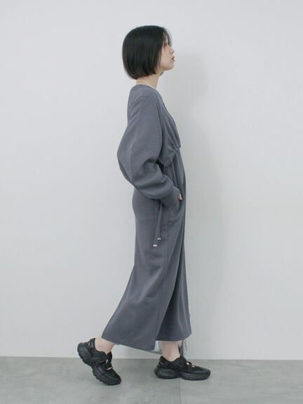 クロップドレイヤードワンピース（チャコールグレー/サックスブルー/キナリ）｜Samansa Mos2 blue（サマンサモスモス ブルー）通販