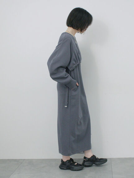 クロップドレイヤードワンピース（チャコールグレー/サックスブルー/キナリ）｜Samansa Mos2 blue（サマンサモスモス ブルー）通販