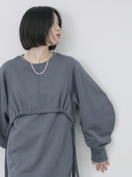 クロップドレイヤードワンピース（チャコールグレー/サックスブルー/キナリ）｜Samansa Mos2 blue（サマンサモスモス ブルー）通販