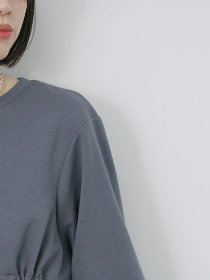 クロップドレイヤードワンピース（チャコールグレー/サックスブルー/キナリ）｜Samansa Mos2 blue（サマンサモスモス ブルー）通販