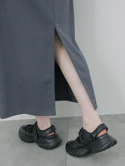 クロップドレイヤードワンピース（チャコールグレー/サックスブルー/キナリ）｜Samansa Mos2 blue（サマンサモスモス ブルー）通販