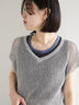 メランジラメメッシュニットベスト（グレー）｜Samansa Mos2 blue（サマンサモスモス ブルー）通販