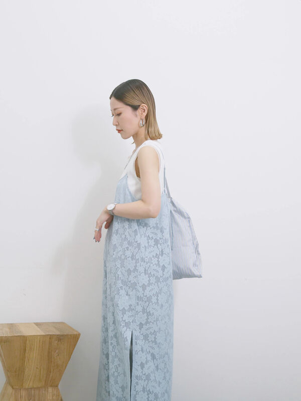 メッシュレースキャミワンピース（オフホワイト/ブラック/サックスブルー）｜Samansa Mos2 blue（サマンサモスモス ブルー）通販