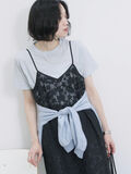 メッシュレースキャミワンピース（ブラック）｜Samansa Mos2 blue（サマンサモスモス ブルー）通販