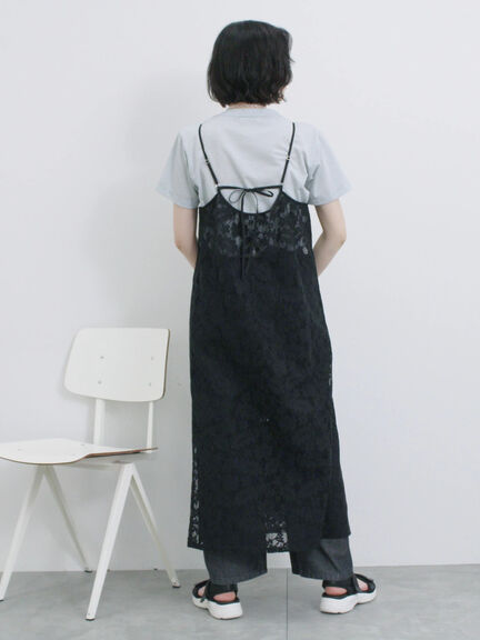 メッシュレースキャミワンピース（オフホワイト/ブラック/サックスブルー）｜Samansa Mos2 blue（サマンサモスモス ブルー）通販