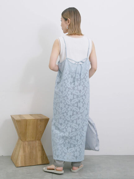 メッシュレースキャミワンピース（オフホワイト/ブラック/サックスブルー）｜Samansa Mos2 blue（サマンサモスモス ブルー）通販