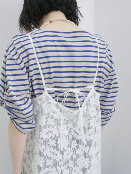メッシュレースキャミワンピース（オフホワイト/ブラック/サックスブルー）｜Samansa Mos2 blue（サマンサモスモス ブルー）通販