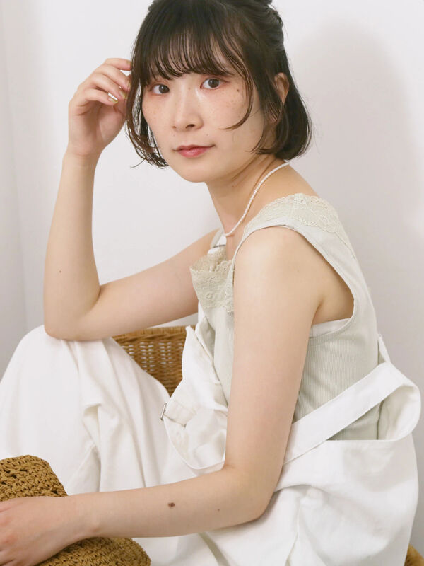 セール】 前後2way幅広レースタンク（オフホワイト/ブラック/ミント