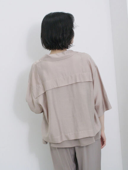 シアー開襟シャツ（チャコールグレー/モカ/イエロー）｜Samansa Mos2 blue（サマンサモスモス ブルー）通販