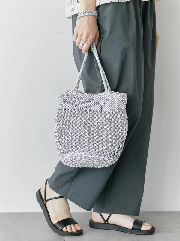 メタリックメッシュバッグ（シルバー）｜Samansa Mos2 blue（サマンサモスモス ブルー）通販