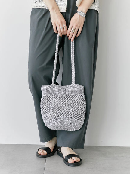 メタリックメッシュバッグ（シルバー/ブラック/ブルー）｜Samansa Mos2 blue（サマンサモスモス ブルー）通販