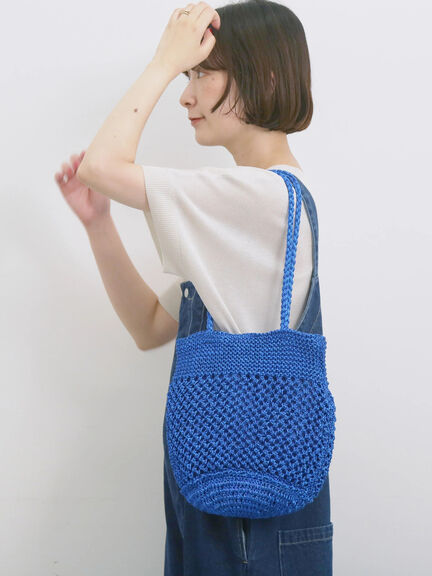 メタリックメッシュバッグ（シルバー/ブラック/ブルー）｜Samansa Mos2 blue（サマンサモスモス ブルー）通販