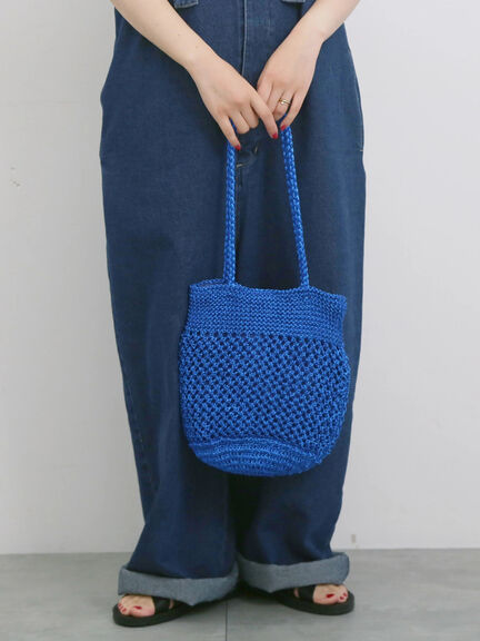 メタリックメッシュバッグ（シルバー/ブラック/ブルー）｜Samansa Mos2 blue（サマンサモスモス ブルー）通販