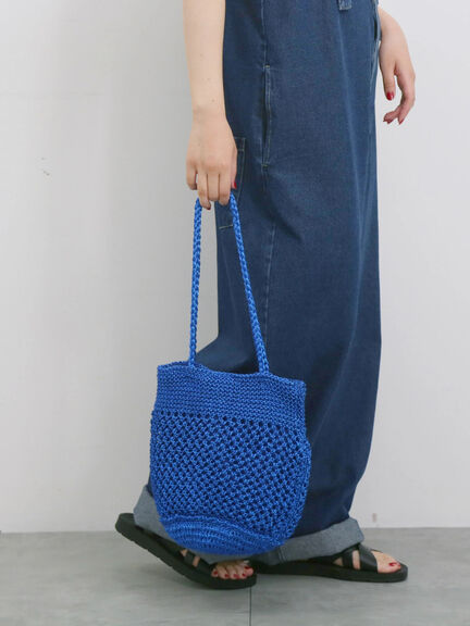 メタリックメッシュバッグ（シルバー/ブラック/ブルー）｜Samansa Mos2 blue（サマンサモスモス ブルー）通販