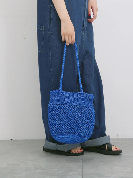 メタリックメッシュバッグ（シルバー/ブラック/ブルー）｜Samansa Mos2 blue（サマンサモスモス ブルー）通販