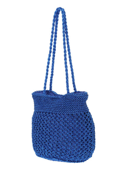 メタリックメッシュバッグ（シルバー/ブラック/ブルー）｜Samansa Mos2 blue（サマンサモスモス ブルー）通販