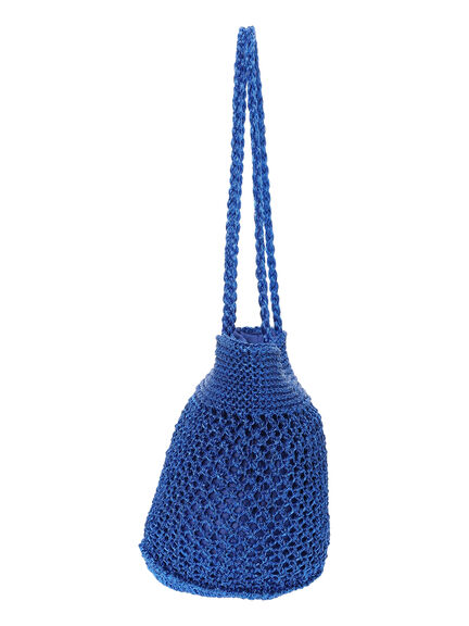 メタリックメッシュバッグ（シルバー/ブラック/ブルー）｜Samansa Mos2 blue（サマンサモスモス ブルー）通販