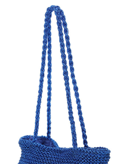 メタリックメッシュバッグ（シルバー/ブラック/ブルー）｜Samansa Mos2 blue（サマンサモスモス ブルー）通販