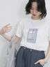 スクエア箔プリントTシャツ（オフホワイト/ホワイト/チャコールグレー）｜Samansa Mos2 blue（サマンサモスモス ブルー）通販