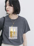 スクエア箔プリントTシャツ（オフホワイト/ホワイト/チャコールグレー）｜Samansa Mos2 blue（サマンサモスモス ブルー）通販