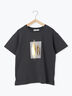 スクエア箔プリントTシャツ（オフホワイト/ホワイト/チャコールグレー）｜Samansa Mos2 blue（サマンサモスモス ブルー）通販