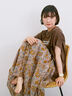 【Made in India】花柄ボイルギャザースカート（ベージュ/グリーン/ブルー）｜Samansa Mos2 blue（サマンサモスモス ブルー）通販