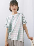 【USAコットン】アソートフレンチスリーブTシャツ（グリーン）｜Samansa Mos2 blue（サマンサモスモス ブルー）通販