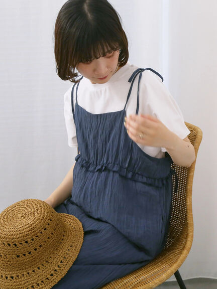 【USAコットン】アソートフレンチスリーブTシャツ（オフホワイト/ホワイト/グレー/ブラック/グリーン）｜Samansa Mos2 blue（サマンサモスモス ブルー）通販