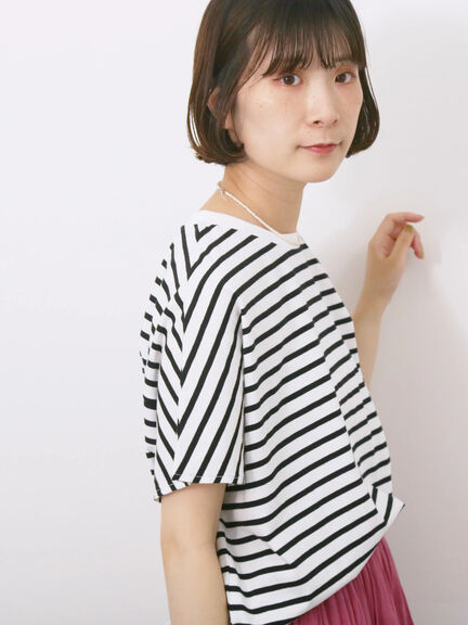 【USAコットン】アソートフレンチスリーブTシャツ（オフホワイト/ホワイト/グレー/ブラック/グリーン）｜Samansa Mos2 blue（サマンサモスモス ブルー）通販