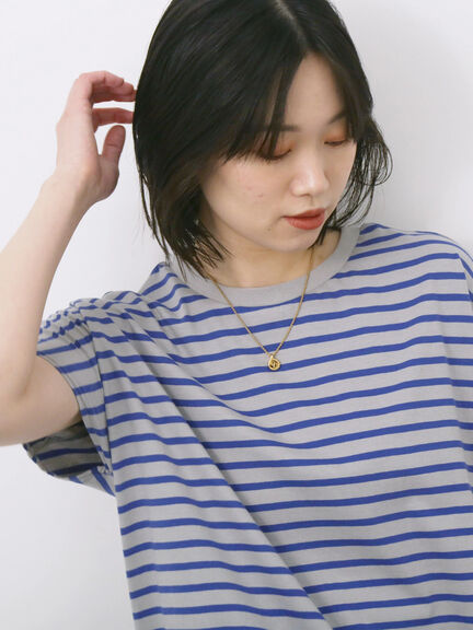 【USAコットン】アソートフレンチスリーブTシャツ（オフホワイト/ホワイト/グレー/ブラック/グリーン）｜Samansa Mos2 blue（サマンサモスモス ブルー）通販