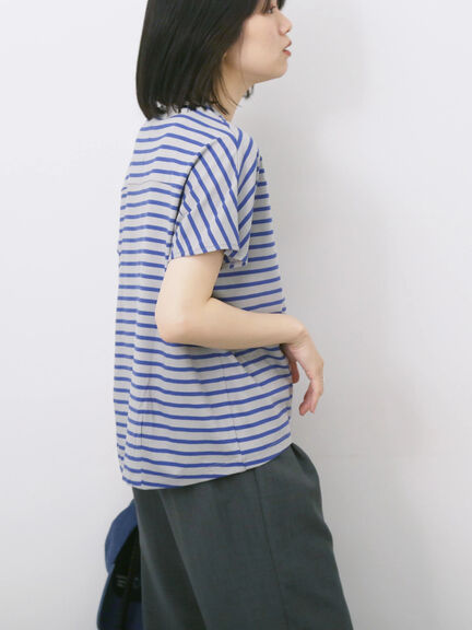 【USAコットン】アソートフレンチスリーブTシャツ（オフホワイト/ホワイト/グレー/ブラック/グリーン）｜Samansa Mos2 blue（サマンサモスモス ブルー）通販