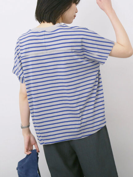 【USAコットン】アソートフレンチスリーブTシャツ（オフホワイト/ホワイト/グレー/ブラック/グリーン）｜Samansa Mos2 blue（サマンサモスモス ブルー）通販