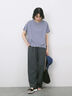 【USAコットン】アソートフレンチスリーブTシャツ（オフホワイト/ホワイト/グレー/ブラック/グリーン）｜Samansa Mos2 blue（サマンサモスモス ブルー）通販