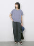 【USAコットン】アソートフレンチスリーブTシャツ（オフホワイト/ホワイト/グレー/ブラック/グリーン）｜Samansa Mos2 blue（サマンサモスモス ブルー）通販