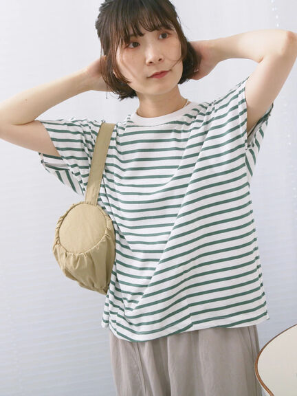 【USAコットン】アソートフレンチスリーブTシャツ（オフホワイト/ホワイト/グレー/ブラック/グリーン）｜Samansa Mos2 blue（サマンサモスモス ブルー）通販