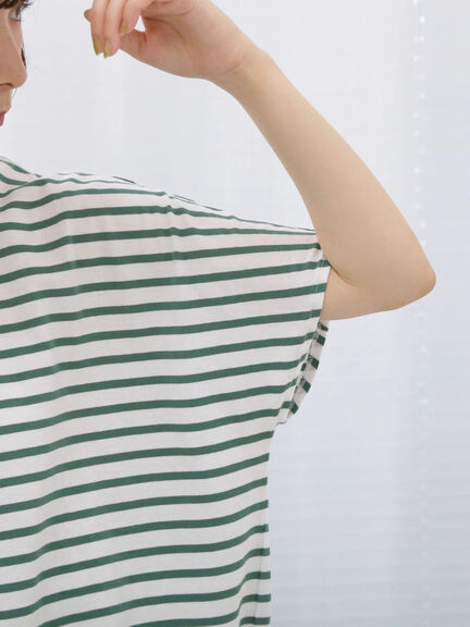 【USAコットン】アソートフレンチスリーブTシャツ（オフホワイト/ホワイト/グレー/ブラック/グリーン）｜Samansa Mos2 blue（サマンサモスモス ブルー）通販